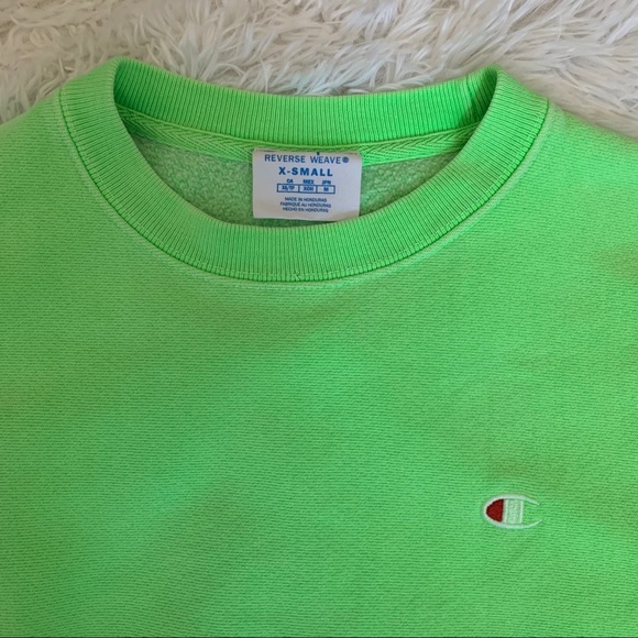 Champion Reverse Weave Neon Pullover Sweatshirt - Picture 5 of 6
